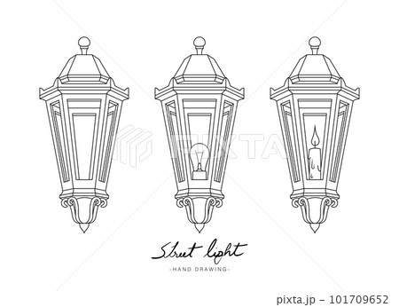 Vintage lamp vector design illustration isolated on background Vintage lamp vector design illustration isolated on background 101709652