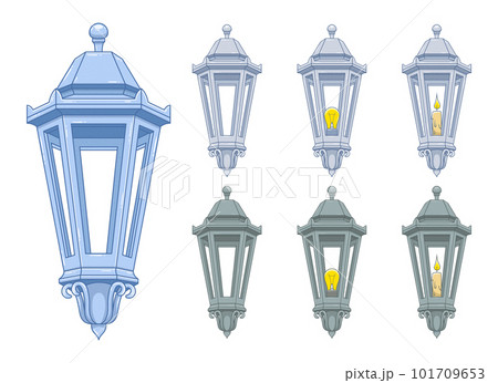 Vintage lamp vector design illustration isolated on background 101709653