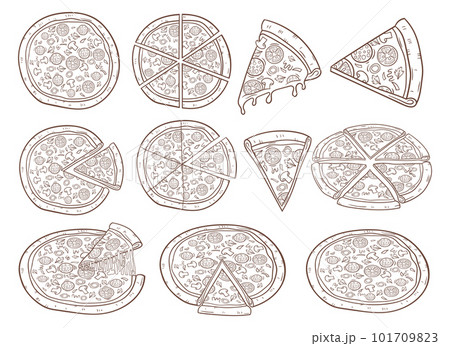 Pizza vector design illustration isolated on white background 101709823