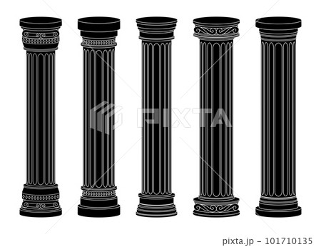 Ancient columns vector design illustration isolated on background 101710135