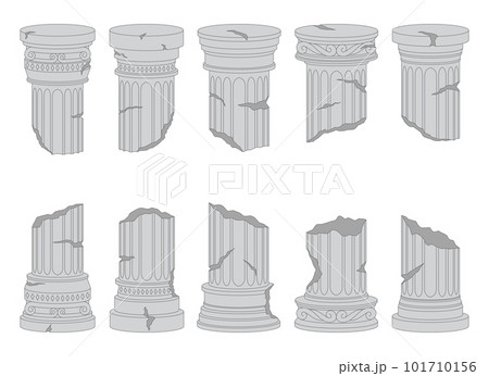 Ancient columns vector design illustration isolated on background 101710156