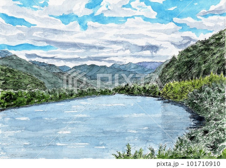 夏の佐波川 101710910