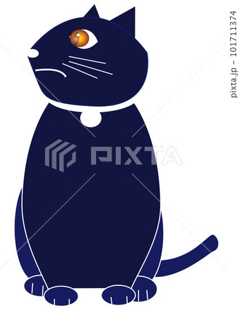 斜め上を見上げる猫のコン 101711374