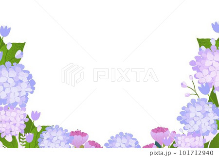 あじさいのフレームポストカード 101712940