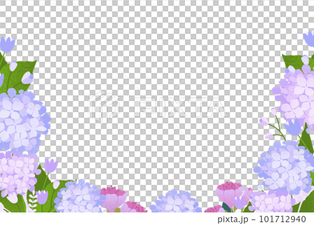 あじさいのフレームポストカード 101712940