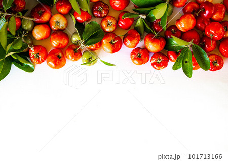 白背景のアセロラ 101713166
