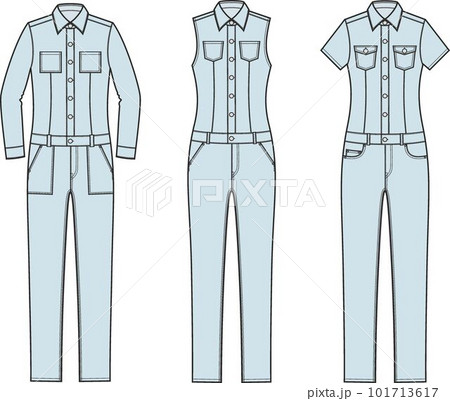 Womens coverall jumpsuit. Fashion CAD.  101713617