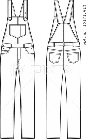 Womens denim overall. Fashion CAD. 101713618