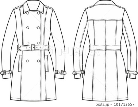 Womens double breasted trench coat.  101713657