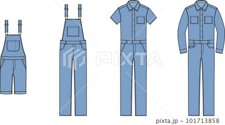 Mens overall and coverall jumpsuit. Fashion CAD. Mens overall and coverall jumpsuit. Fashion CAD. 101713858