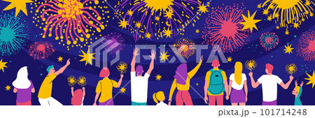 Firework Flat Illustration 101714248