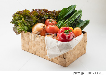 かごに入った新鮮な野菜 101714315
