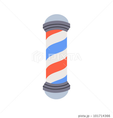 Barber shop pole icon. Barber shop and hairdresser tools silhouette. Vector illustration. Barber shop pole icon. Barber shop and hairdresser tools silhouette. Vector illustration. 101714366