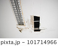 gypsum moldy ceiling water leak decay hole 101714966