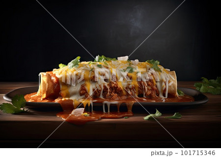 Mexican Enchiladas, Traditional Mexican Enchilada with Mexican Enchiladas Abstract Generative Ai Illustration Mexican Enchiladas, Traditional Mexican Enchilada with Mexican Enchiladas Abstract Generative Ai Illustration 101715346