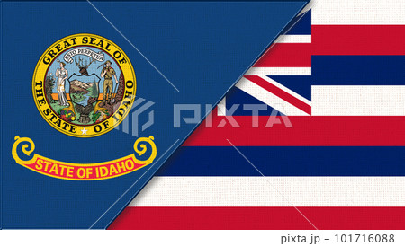 Flags of Idaho and Hawaii. sports match between Idaho and Hawaii Flags of Idaho and Hawaii. sports match between Idaho and Hawaii 101716088