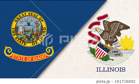 Flags of Idaho and Virginia. sports match between Idaho and Virginia Flags of Idaho and Virginia. sports match between Idaho and Virginia 101716092