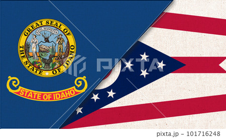 Flags of Idaho and Ohio. sports match between Idaho and Ohio Flags of Idaho and Ohio. sports match between Idaho and Ohio 101716248