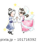 七夕に出会う織姫と彦星 101716392
