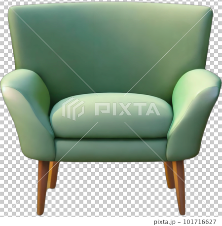 green single chair ,緑の一人掛け椅子 101716627