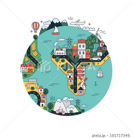 Earth Day Planet Map Earth Day Planet Map 101717348
