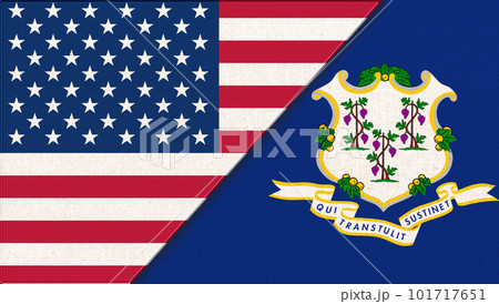 Flags of USA and Connecticut. collaboration of USA and Colorado. Double flag Flags of USA and Connecticut. collaboration of USA and Colorado. Double flag 101717651