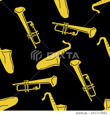 Seamless pattern with illustration of musical 101717662