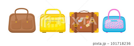 Baggage or Luggage Used for Traveling Vector Set 101718236
