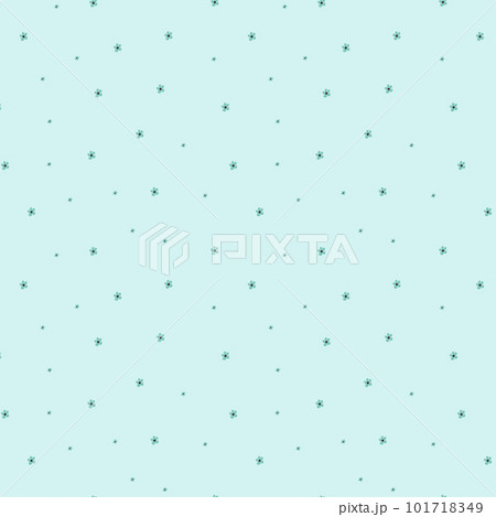 Small repeated flowers on a blue background. Pattern for wrapping, wallpapers, web page background. 101718349