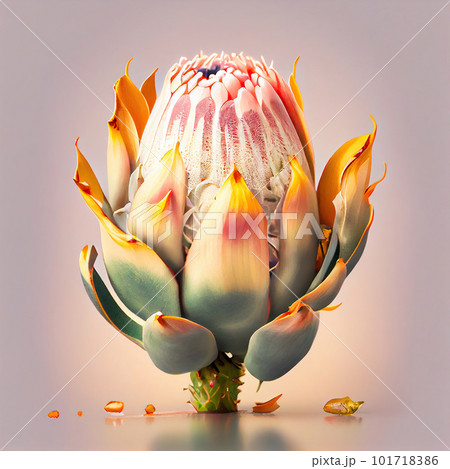 Protea Flower, African Protea, Abstract Generative AI Illustration Protea Flower, African Protea, Abstract Generative AI Illustration 101718386