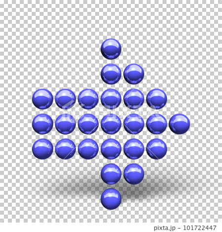Blue arrow pointing right made up of balls. Blue arrow pointing right made up of balls. 101722447