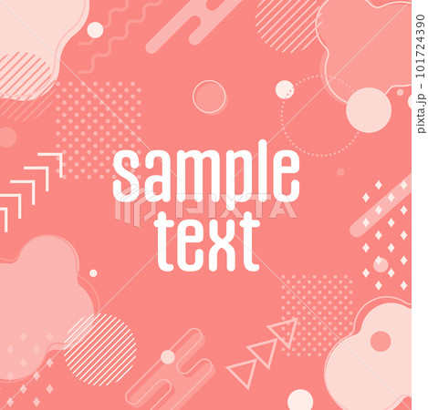 背景イラスト_メンフィス_ピンク 101724390
