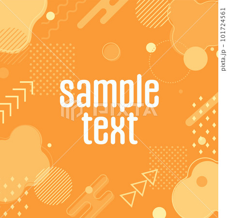 背景イラスト_メンフィス_オレンジ 101724561