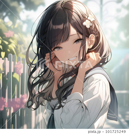 制服姿の女子生徒のポートレート「AI生成画像」 制服姿の女子生徒のポートレート「AI生成画像」 101725249