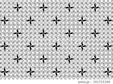 Creative Japanese pattern _ diagonally arranged windmill seamless pattern background 1 _ monochrome 101725380