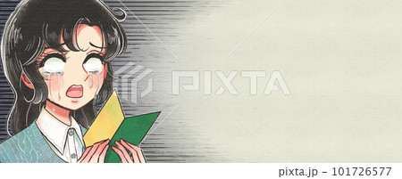 1970-80年代風少女漫画タッチ・泣く初心者ドライバー 101726577