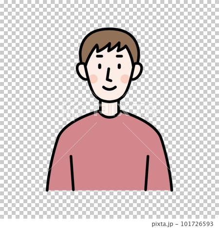 Illustration of a smiling young man Illustration of a smiling young man 101726593