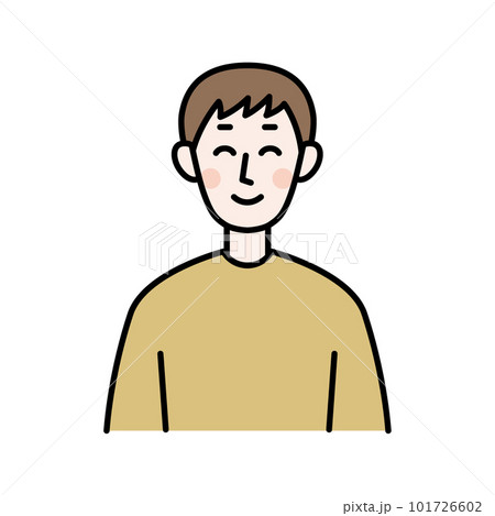 笑顔の若い男性のイラスト 笑顔の若い男性のイラスト 101726602