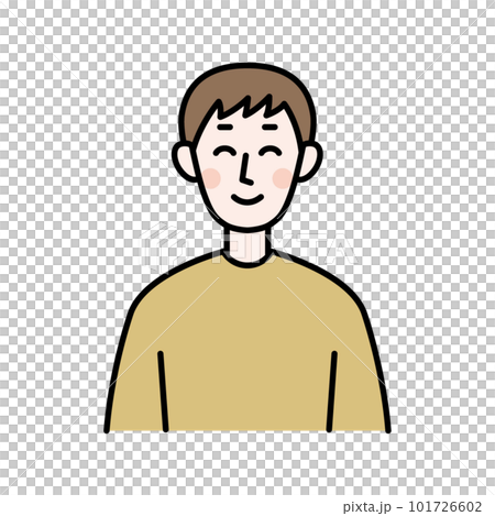 笑顔の若い男性のイラスト 笑顔の若い男性のイラスト 101726602