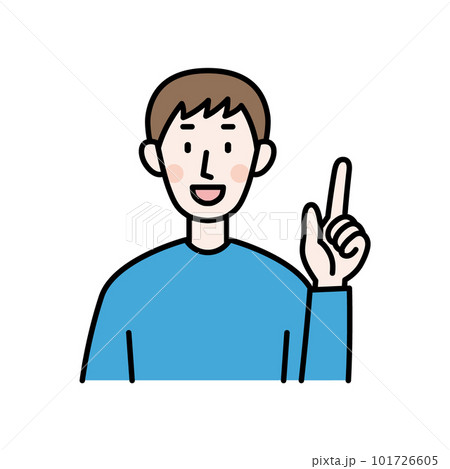 ポイントを説明する若い男性のイラスト 101726605