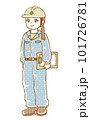作業服を着た女性のイラスト 101726781