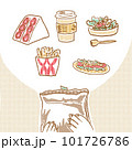 ランチバッグの中身のイラスト 101726786