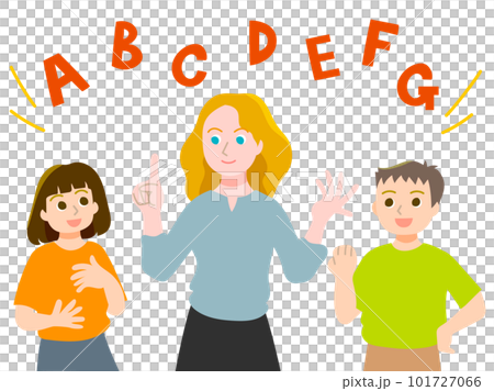 Children's English conversation class Caucasian female teacher 101727066