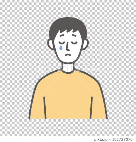 Illustration of a crying young man Illustration of a crying young man 101727076