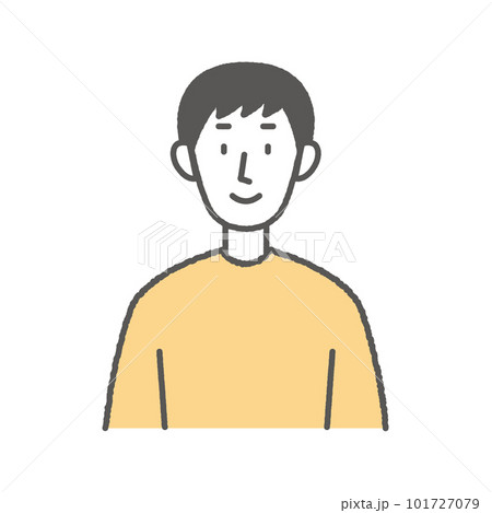 笑顔の若い男性のイラスト 101727079