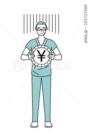 為替差損や円安のイメージ、中年・シニア男性入院患者 為替差損や円安のイメージ、中年・シニア男性入院患者 101727408