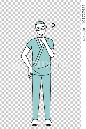 疑惑的中老年男性住院患者 101727423