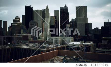 Panoramic picturesque financial downtown city view Panoramic picturesque financial downtown city view 101728049