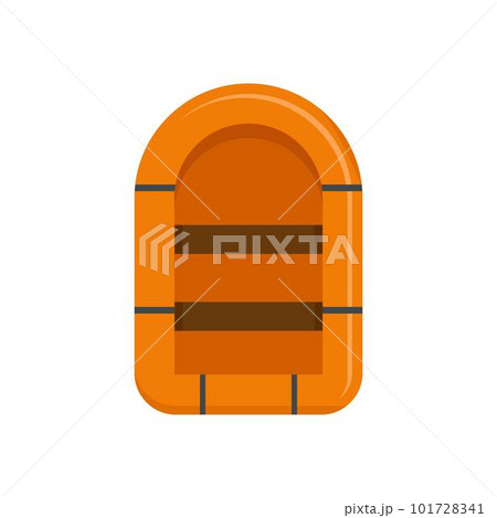 Rubber boat icon. Flat illustration of rubber boat vector icon for web isolated on white 101728341