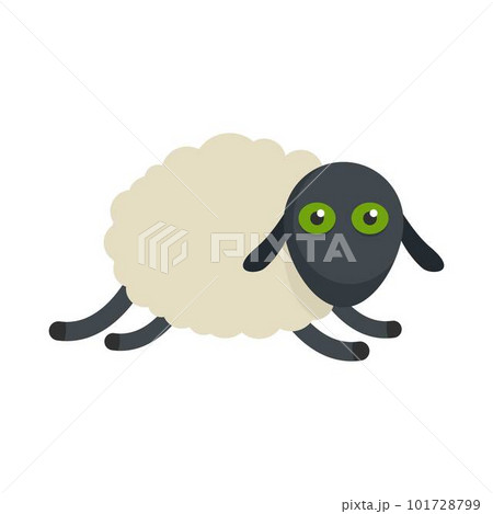 Tired sheep icon. Flat illustration of tired sheep vector icon for web isolated on white 101728799
